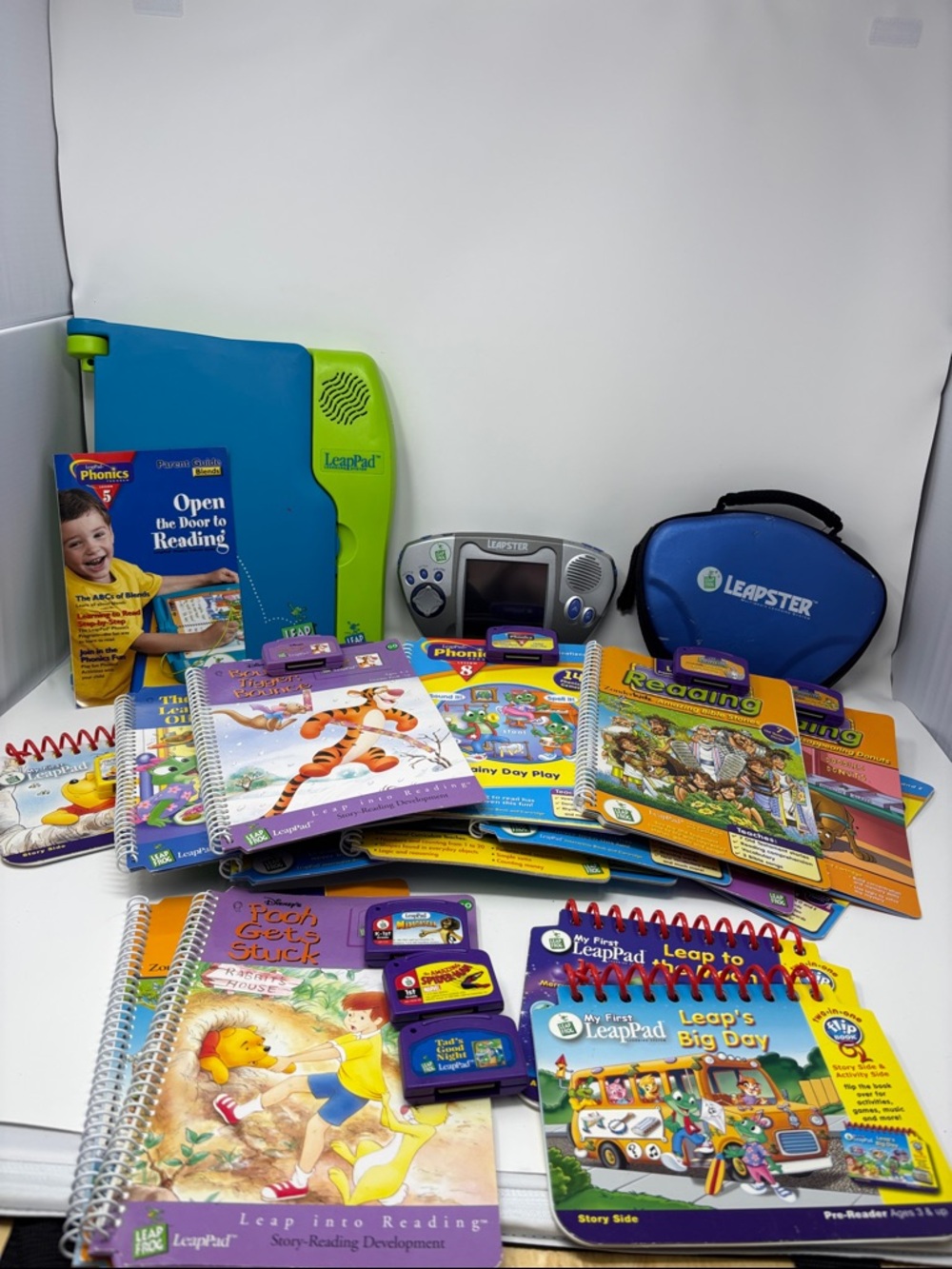 LeapFrog LeapPad Learning Kit for Kids - Blue & Green lot leapster